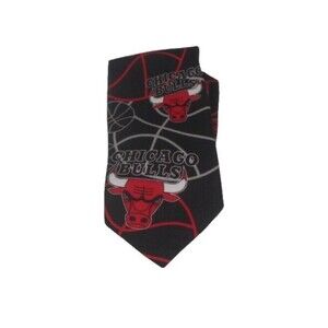 Wally Wear NBA Chicago Bulls Team Logo Vintage 90's Novelty Polyester Tie NWET